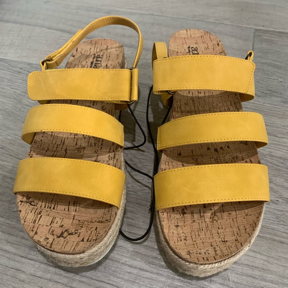 Yellow Women’s a.n.a Wedges, Size 11